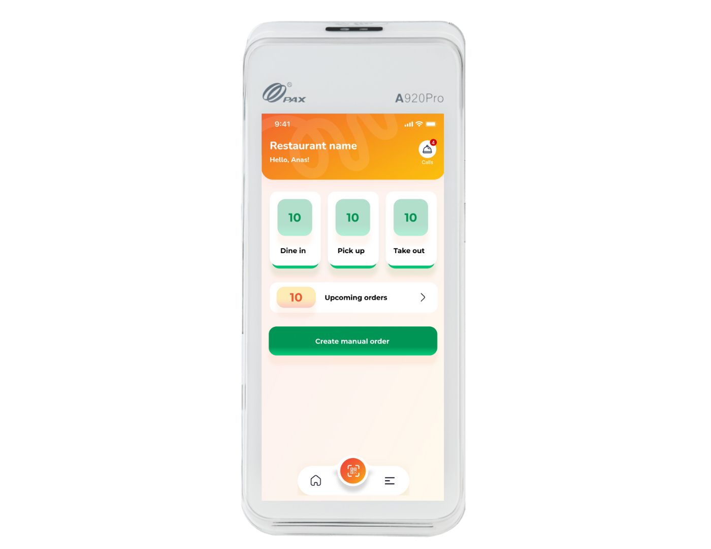 Le terminal de service intelligent et portatif de Waitery